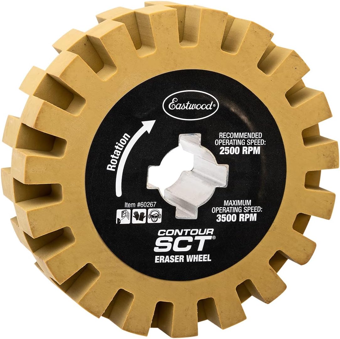 Eastwood Contour SCT Surface Conditioning Tool Narrow Eraser Wheel for Removing Vinyl Decals and Graphics