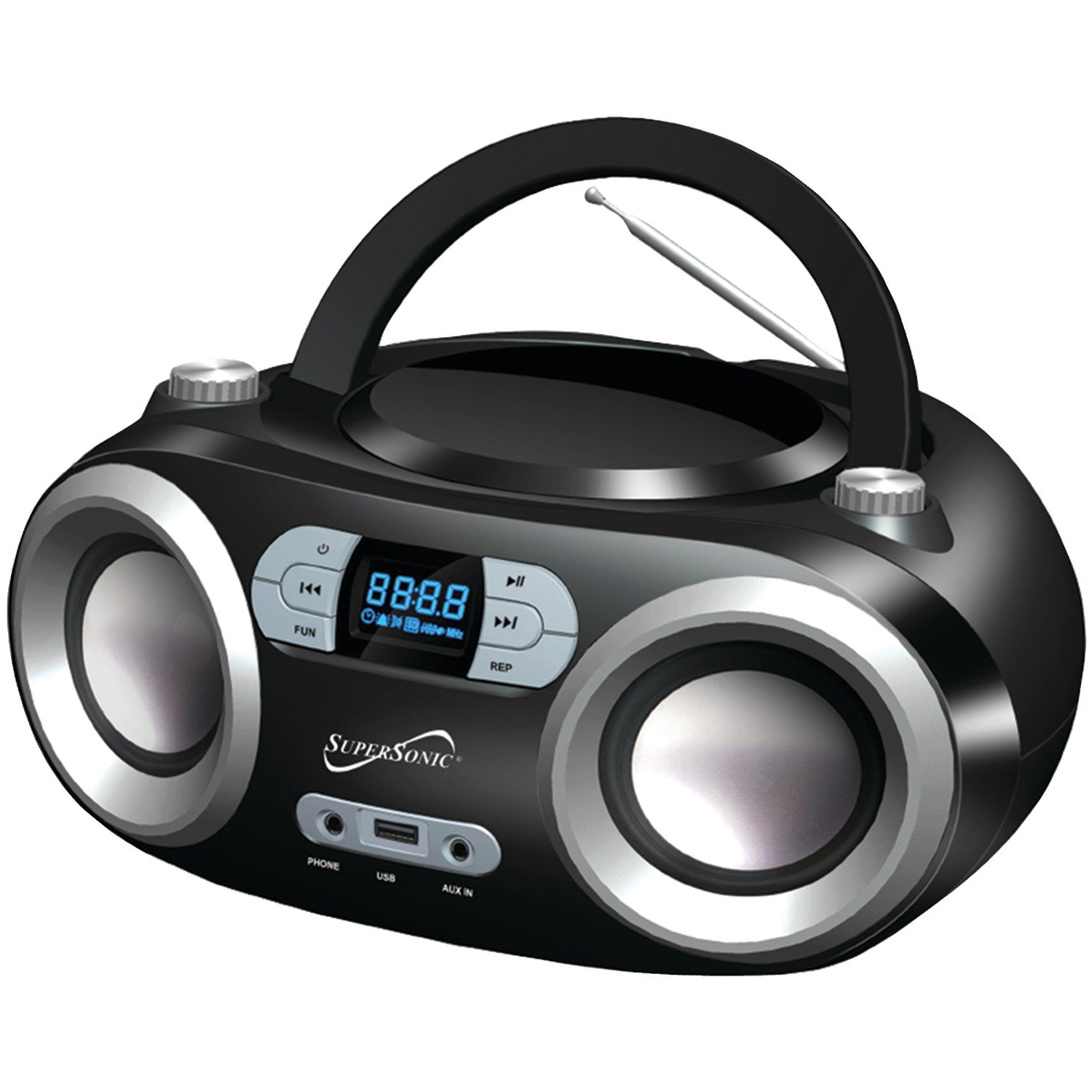 SuperSonic Portable Bluetooth Audio System, Black-image-34