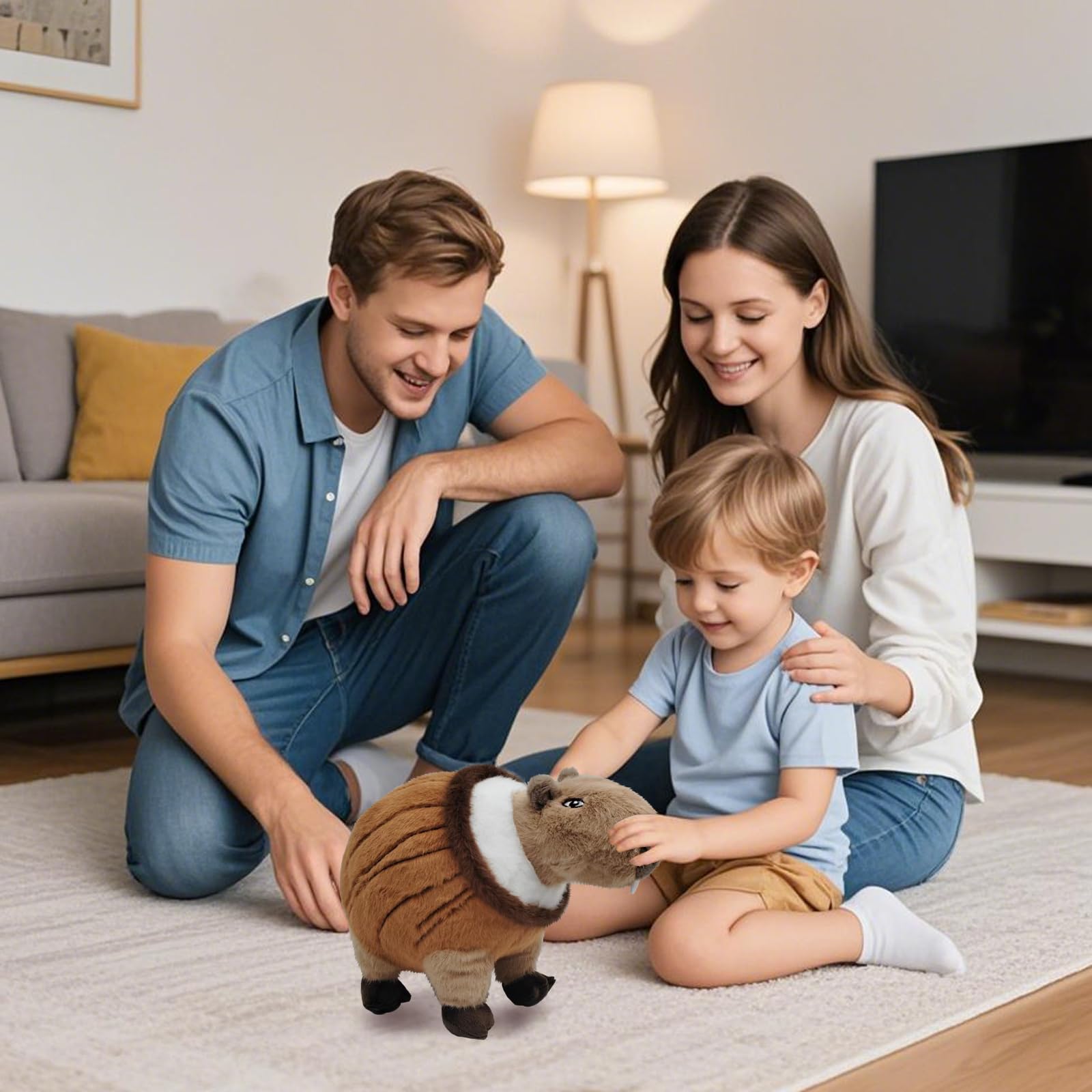 CWENDANER Tralalero Tralala Plush (35 cm) Italian Brain, morbido peluche per bambini, regalo di compleanno e personaggio da collezione (Capybara)