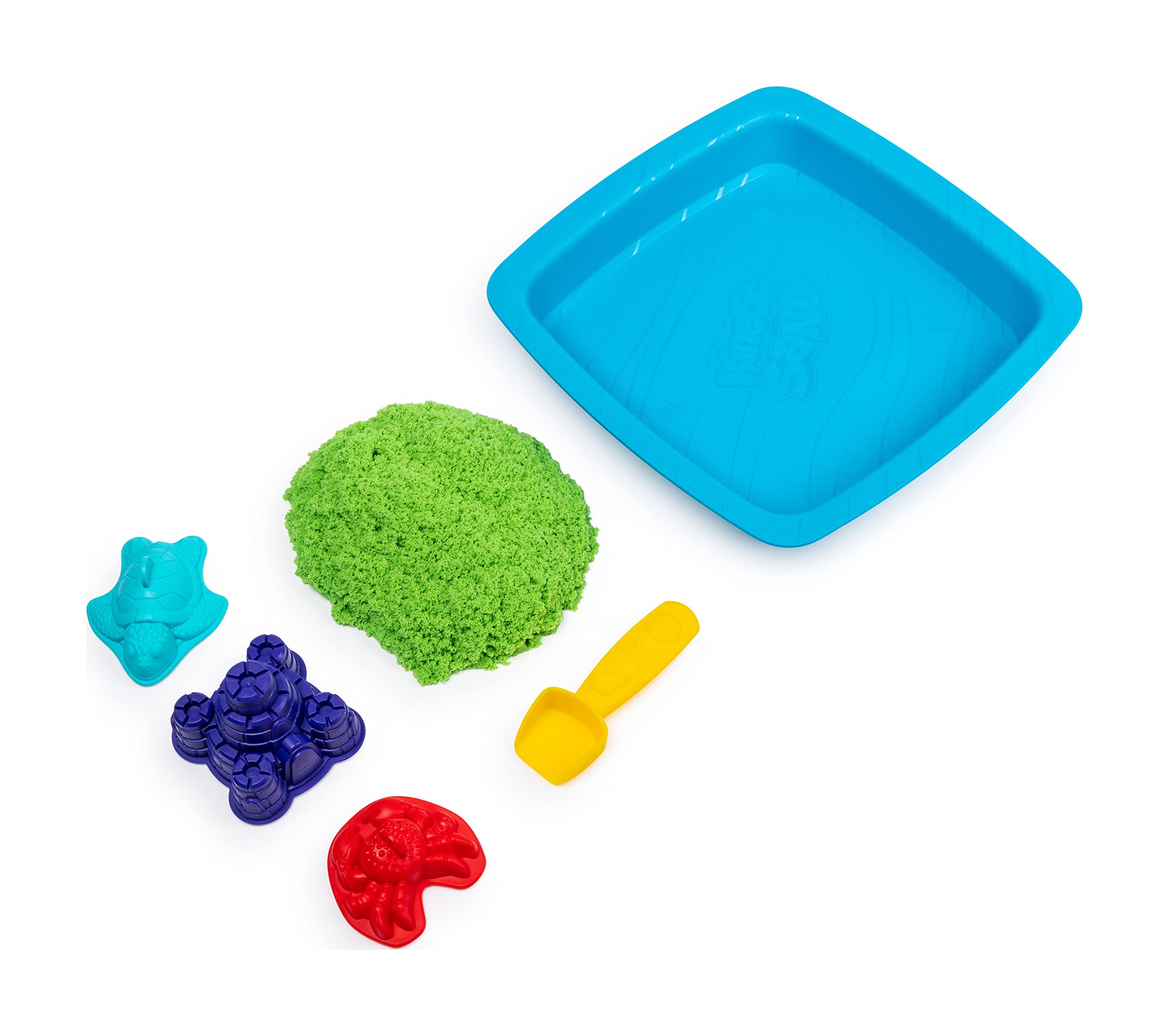 Kinetic Sand Playset Castelli di Sabbia Sabbia cinetica con vaschetta Sabbia magica Sabbia colorata a sorpresa 454gr 3 formine incluse Giocattoli per bambini e bambine 3 anni