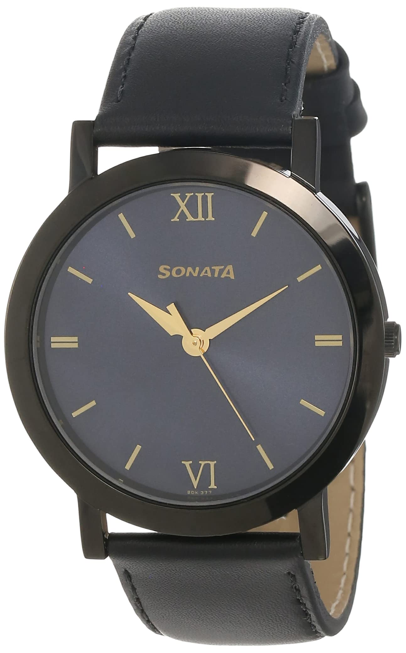Sonata Quartz Analog Blue Dial Leather Strap Watch for Men-NP77108NL01W (B08J4DXWLZ) Amazon Price History, Amazon Price Tracker