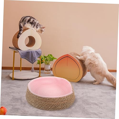 Miniatura 8 de balacoo Cama de ratán para mascotas, cojín redondo, camas para mascotas para perros pequeños, cama circular para perros, suministro de dormir para