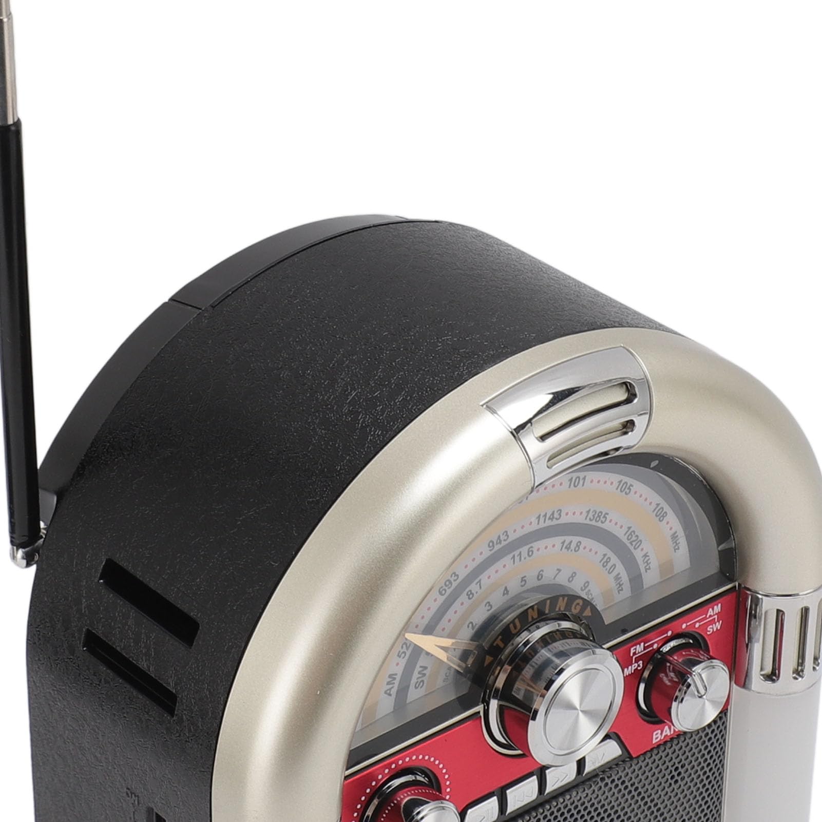 Radio AM FM Vintage France, Radio Portable Rétro avec Bluetooth et USB, Mini Radio Rechargeable pour Voyage et Maison