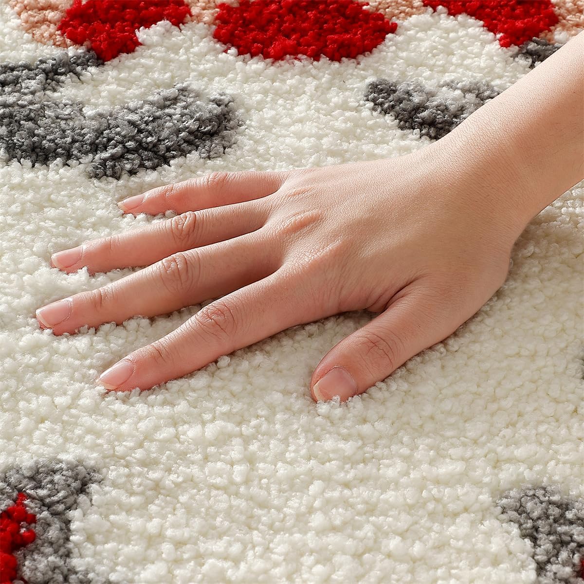 Ankah Christmas Trees, Christmas Sock and Santa Bath Rug, Soft, Plush Shaggy, High Absorbent, Non-Slip, Machine Washable Festival Happiness Bathroom Mat, 19.69"X27.56" (Santa Claus)