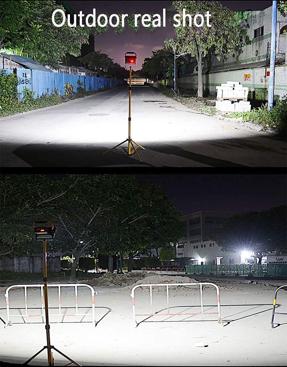 Lampada da lavoro a LED ricaricabile da 600 W, lampada da lavoro senza fili da 8.000 lumen, lampada da lavoro manuale con telecomando, ricarica USB, impermeabile IP65, batteria integrata da 26.800 mA