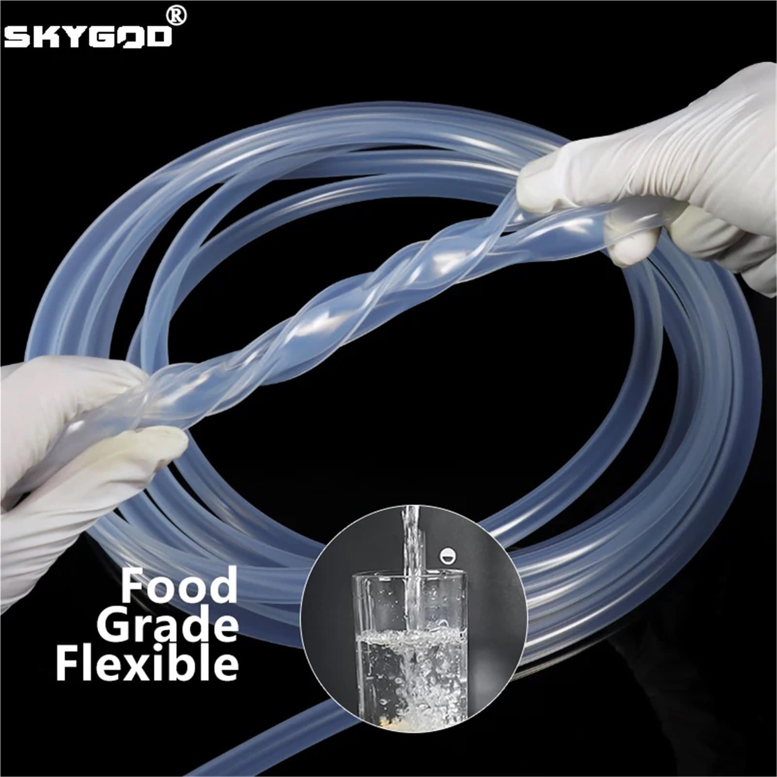 Tubo per Laghetto Tubo Flessibile in Silicone da 1 m Diametro Trasparente 1 2 4 5 6 7 8 9 10 11 12 14 16 18 20 30 Tubo Flessibile for Acqua da 50 mm | ID 25mm x 35mm OD
