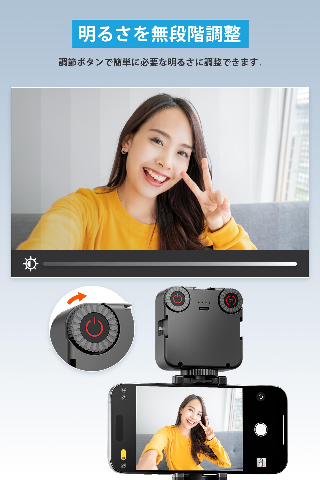 Amazon | LEDビデオライト 小型 撮影ライト カメラライト 3000K