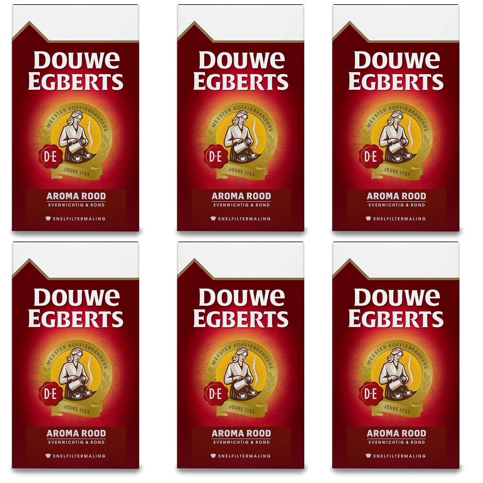 Douwe EgbertsAroma Rood (Course Grind),Imported From Holland, 17.6 Oz (Pack of 6)