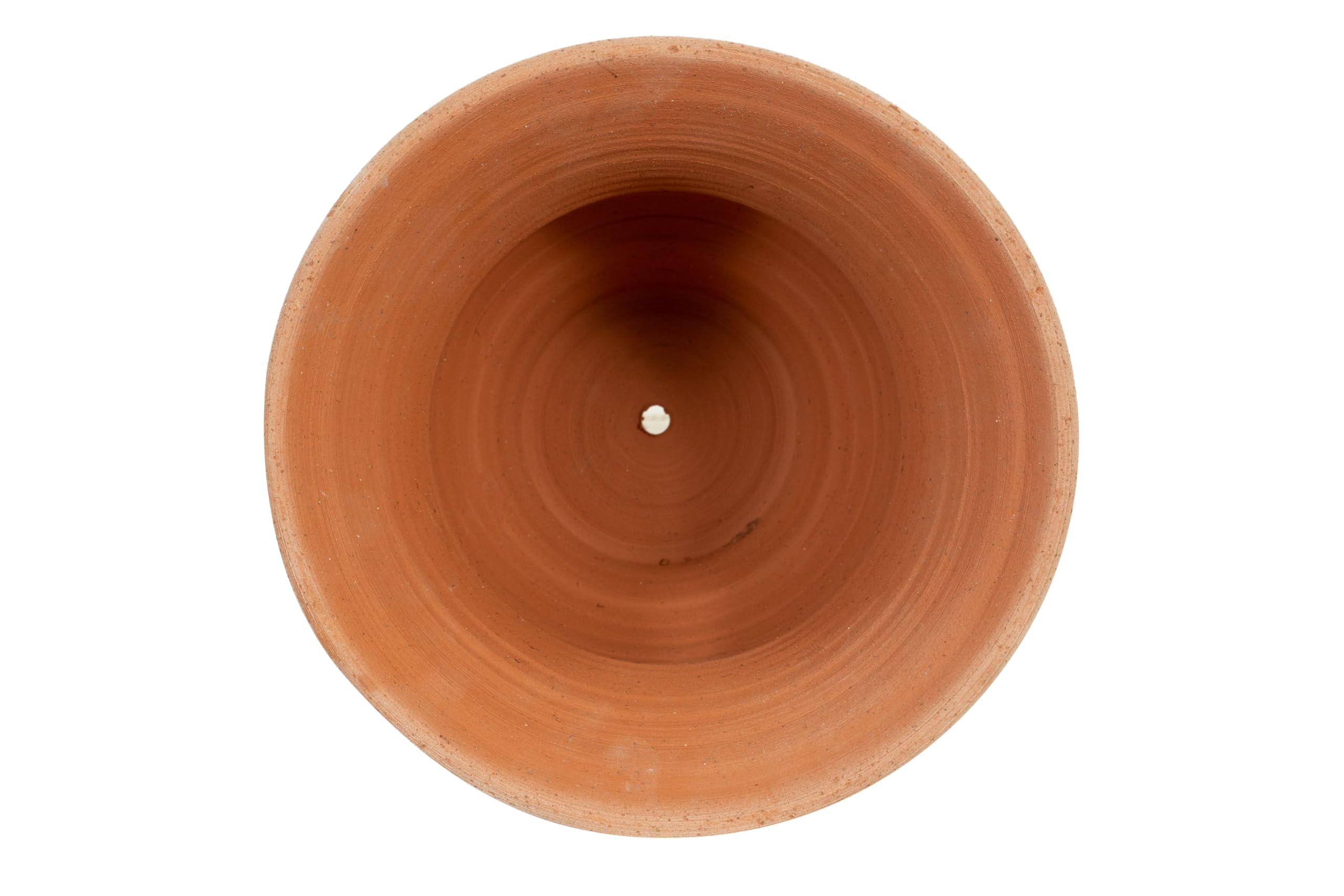 Biscottini Wazon z terakoty rzemieślniczej 30 x 30 x 25 cm - donica zewnętrzna i wewnętrzna okrągła - dekoracyjne doniczki wyprodukowane we Włoszech - doniczki na zewnątrz - doniczka na rośliny z