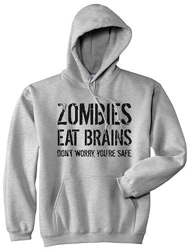 Crazy Dog Unisex Zombies Eat Brains Don't Worry You're Safe