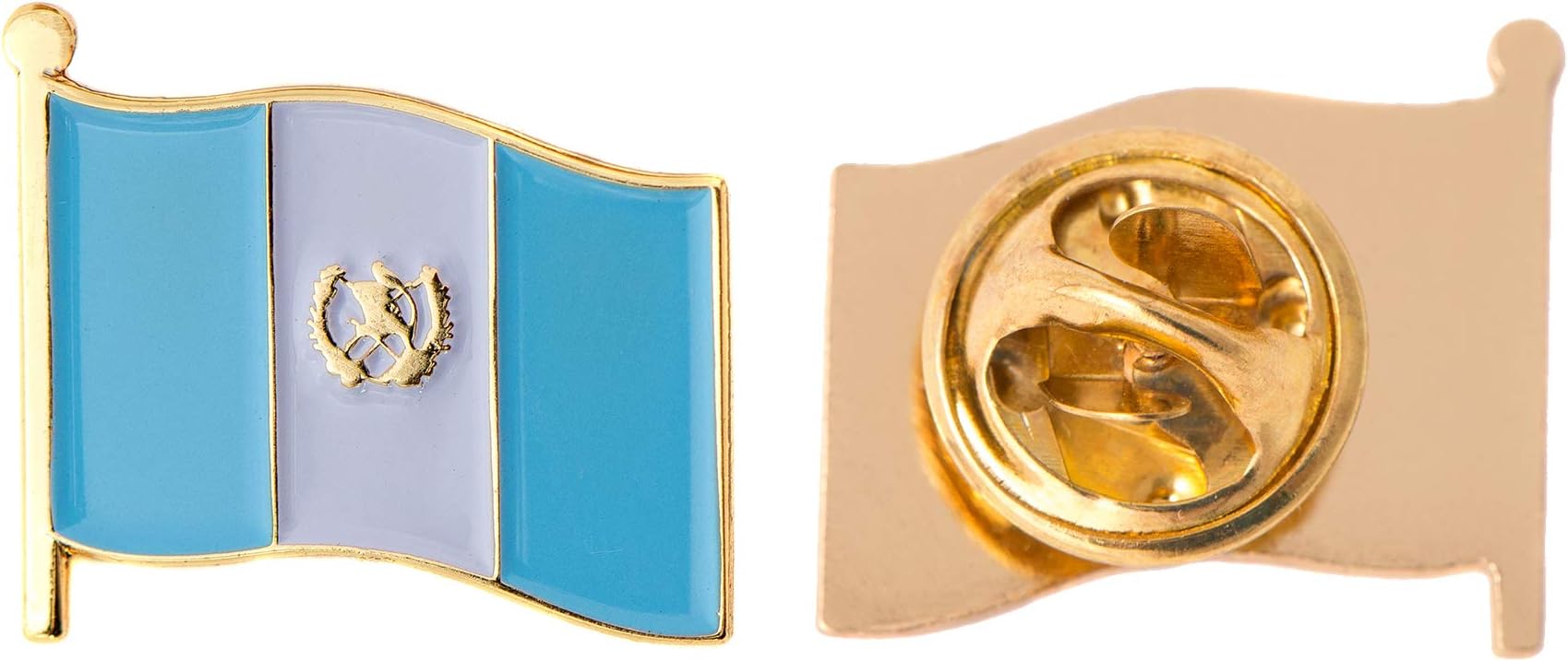 Guatemala Country Flag Lapel Pin Enamel Made of Metal Souvenir Hat Men Women Patriotic Guatemalan (Waving Flag Lapel Pin)
