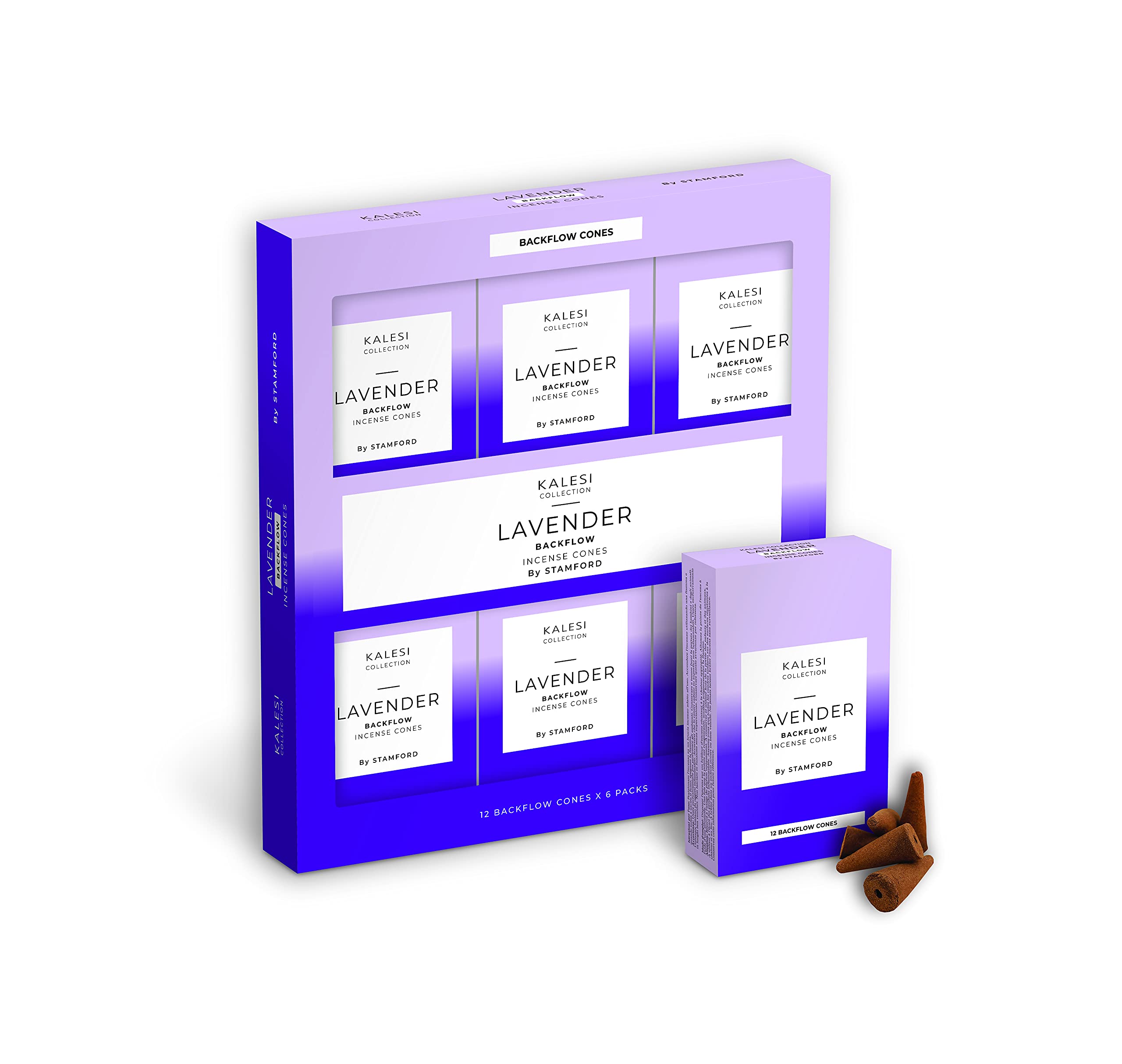 Kalesi Collection Lavender Backflow The By Stamford Incense Cones - Pack Of 6