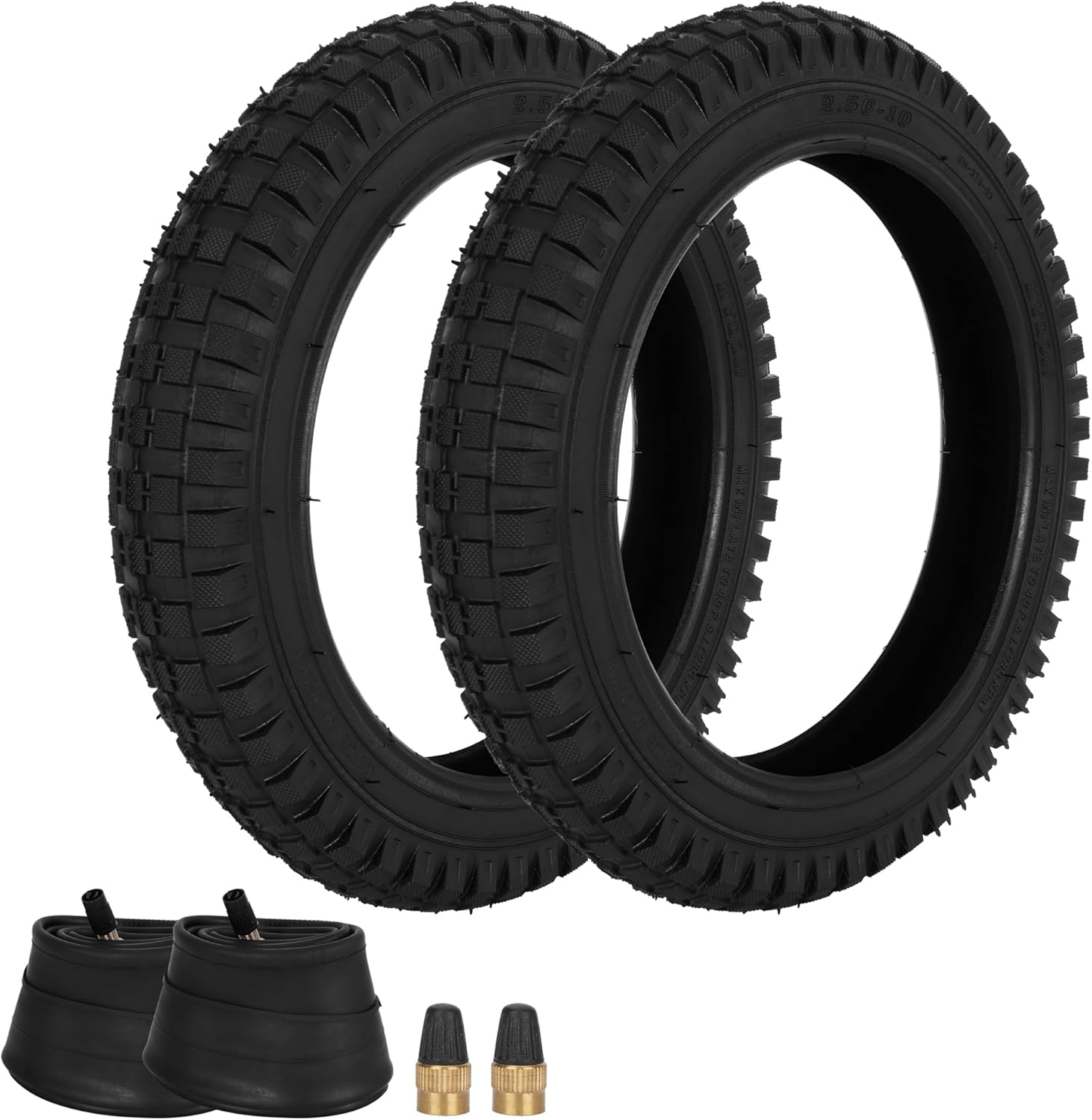 2.50-10 Tire Tube for Scooter,SOGIME 2.50X10 Tire and Inner Tube 2 Pack Fit Ebike Mini Bike Moped,Suitable for Paved Roads