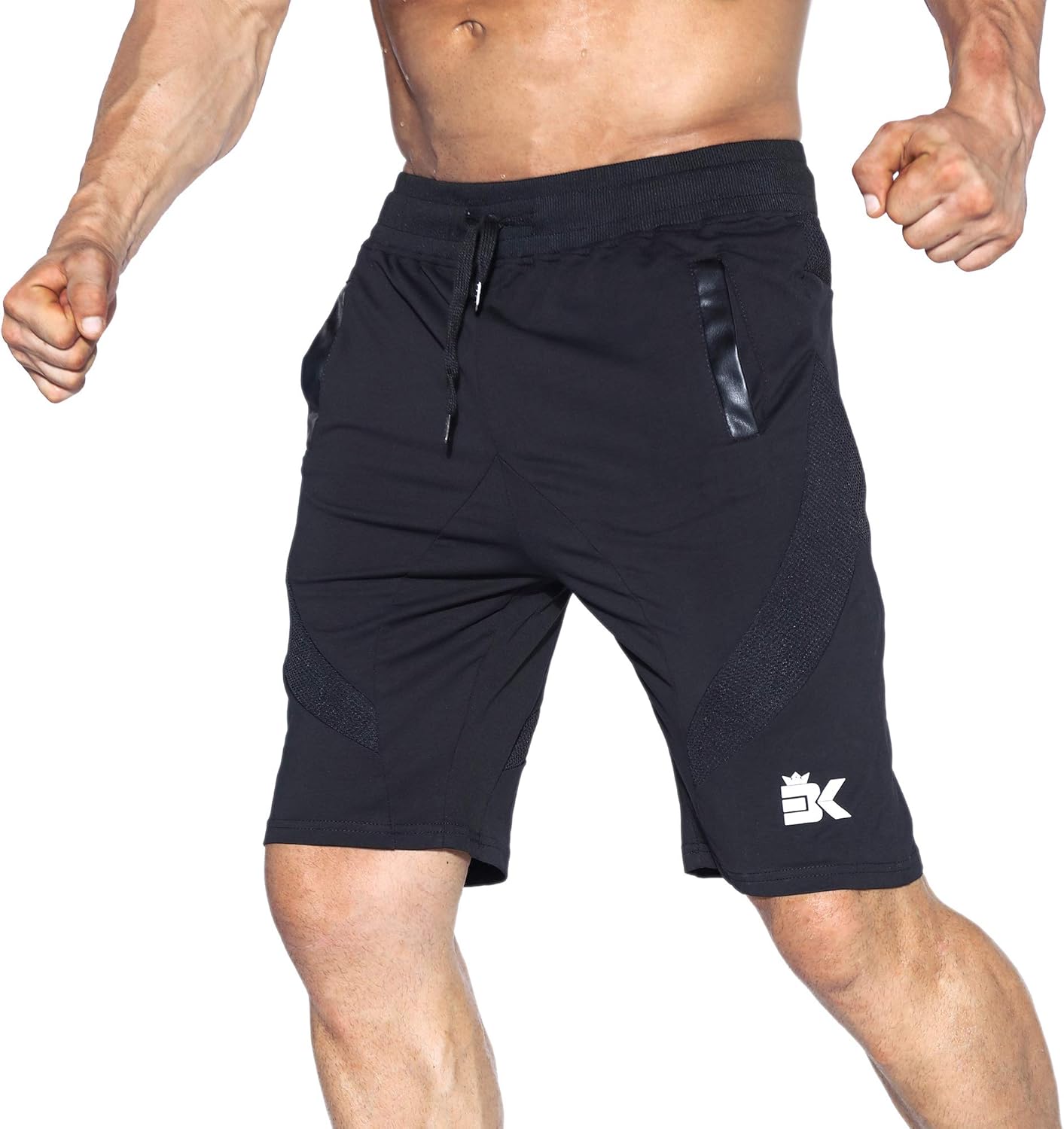 BROKIG Men's Gym Shorts, Athletic Running Mesh Shorts Activewear Quick