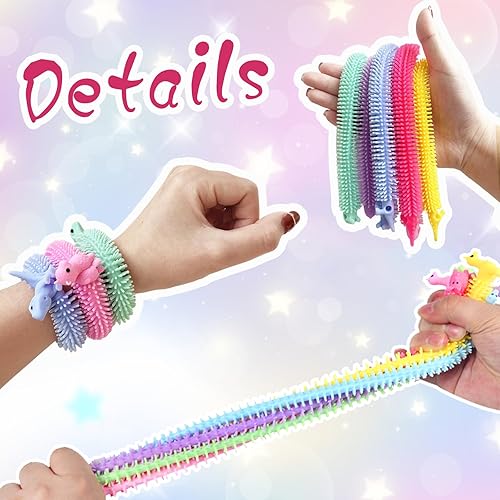 Miniatura 18 de 40 juguetes elásticos para ansiedad, coloridos juguetes para ansiedad de cuerdas elásticas, juguetes sensoriales para ansiedad para niños y adultos