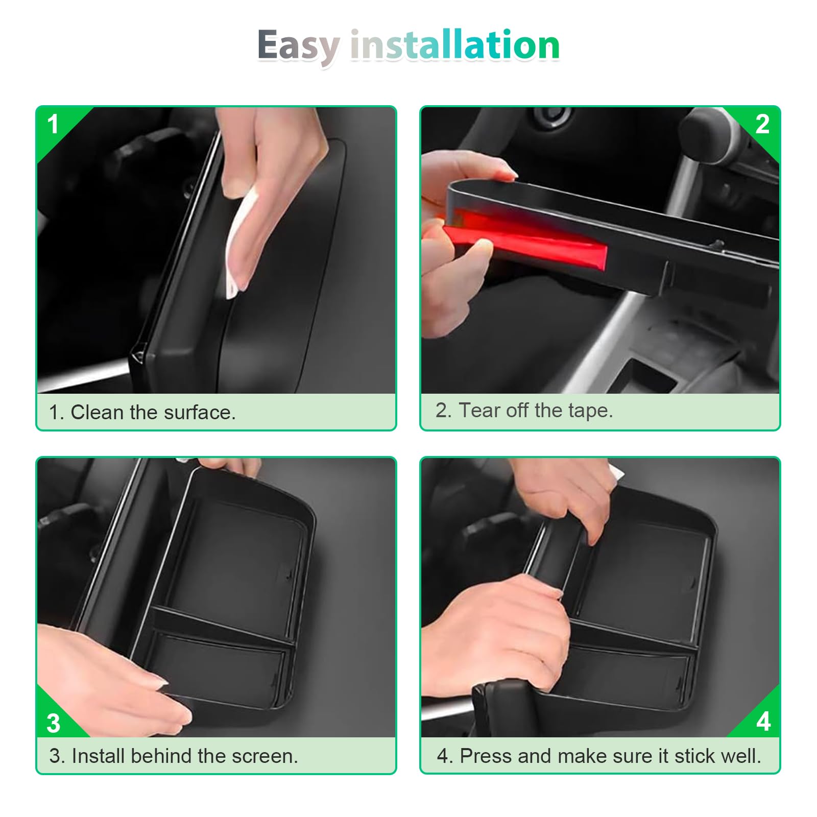 GAFAT Kompatibel mit Nissan Qashqai J12 e-Power 2021-2025 2026 Mittelkonsole Aufbewahrungsbox, Hinter dem Bildschirm Ablagen Organizer für 12,3 Zoll Nisan Connect, Qashqai J12 Zubehör