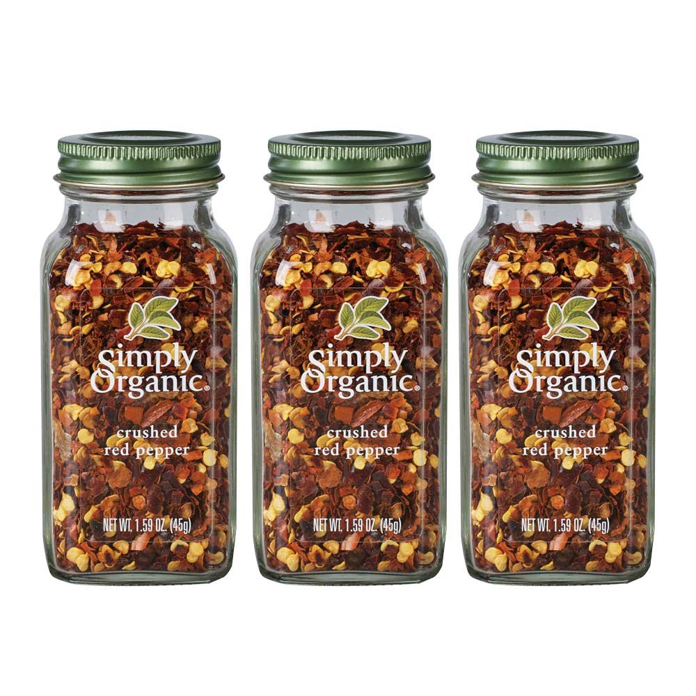 Simply Organic Crushed Rep Pepper | Certified Organic | 1.59 oz. (3 Pack)
