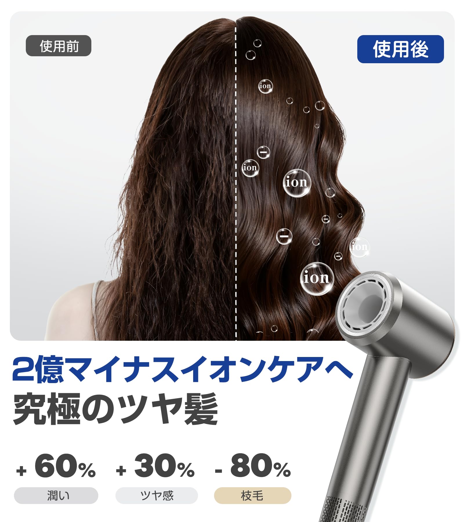 Amazon | ドライヤー 大風量 【驚異の20秒速乾！】サロン級ヘア