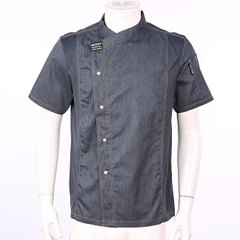 Chef Jacket Short Sleeve/Long Sleeve Chef Coat Hotel Kitchen Restaurant Work Uniform Shirt for Men Women