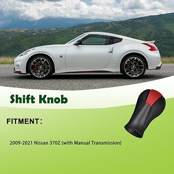Gear Shift Knob Shifter Handle Compatible with 2009-2021 Nissan 370Z Nismo Replaces 32865-6GK0A