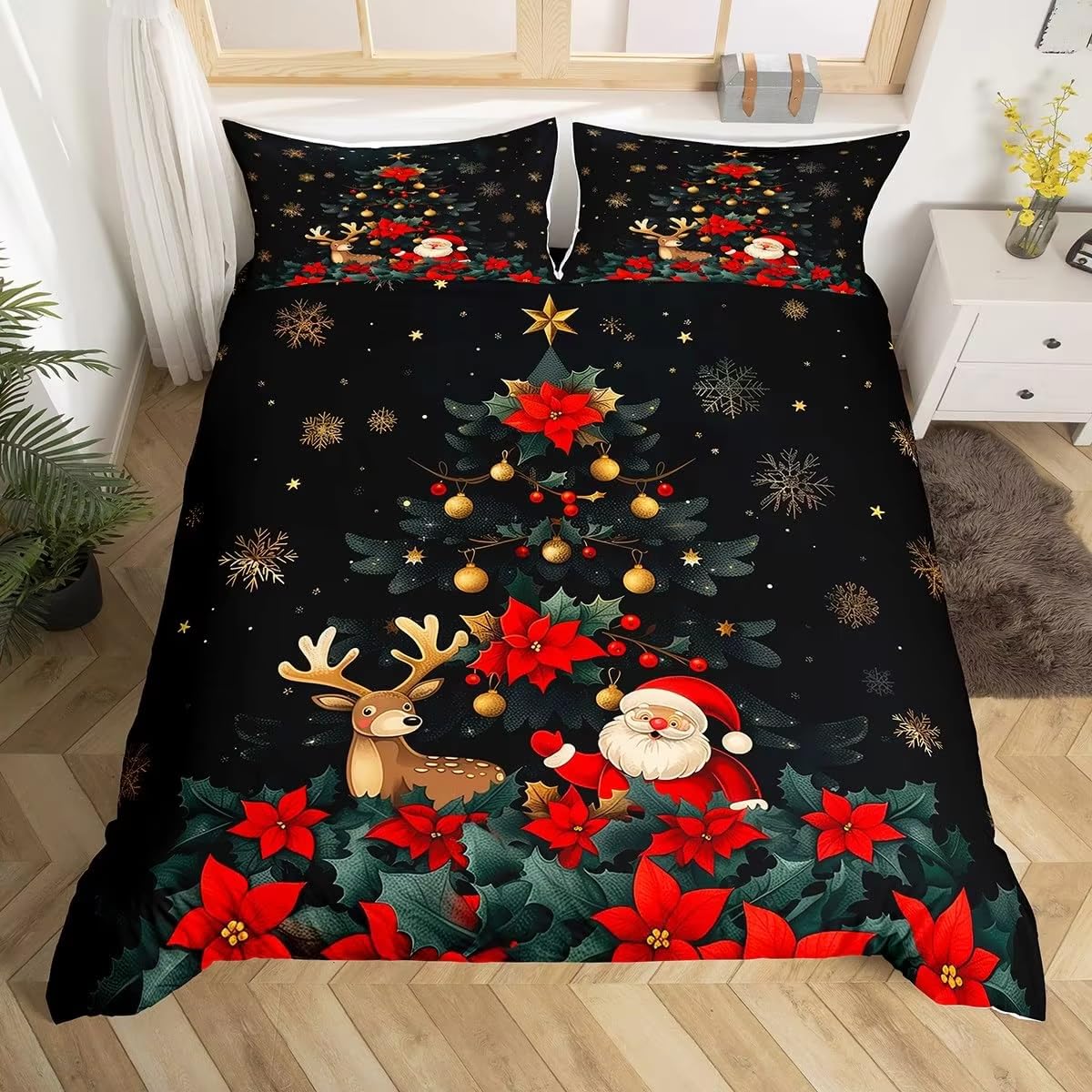 Housse de couette imprimée Père Noël, le cadeau idéal pour adolescent