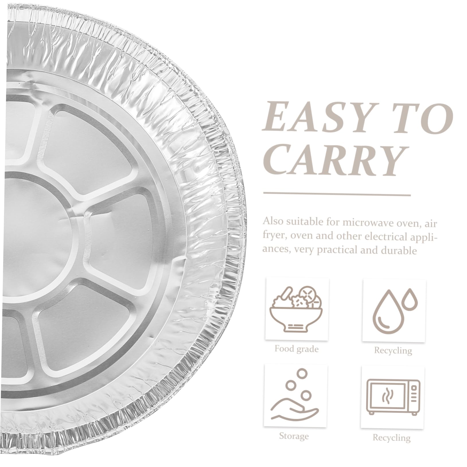 Einweg Backform aus Aluminiumfolie für Kochen und Bbq Große Kapazität Multifunktional Aluminiumfolien Backformen 40 Stück 500ml Geeignet