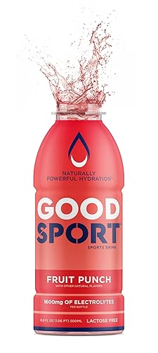 Miniatura 3 de GoodSport Bebida deportiva con electrolitos, hidratación rápida y duradera, 16.9 onzas (12 unidades) - Fruit Punch