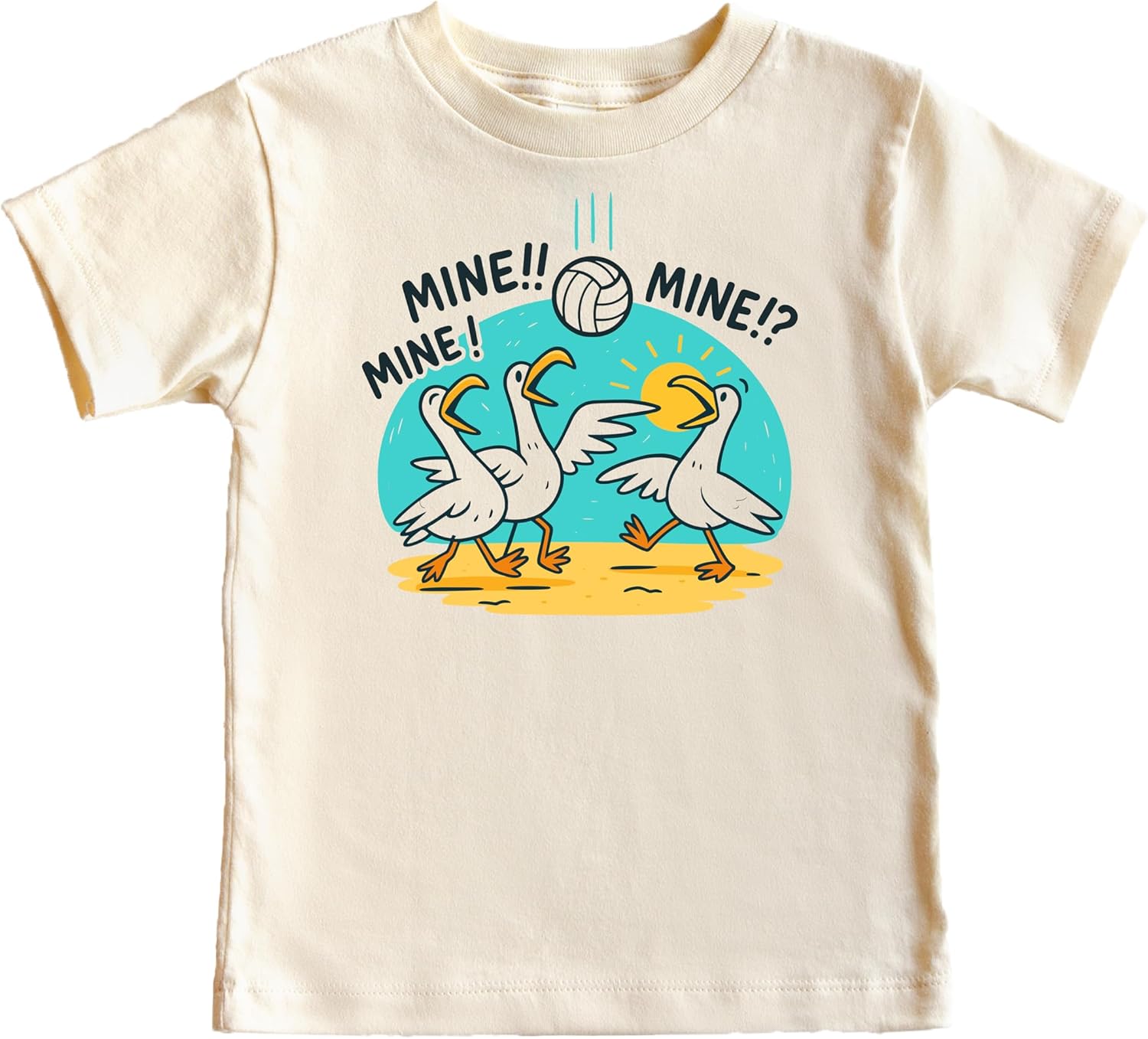 Mine Mine Mine Funny Volleyball Unisex Shirt Seagull Beach Volleyball T-Shirt for Adults & Kids