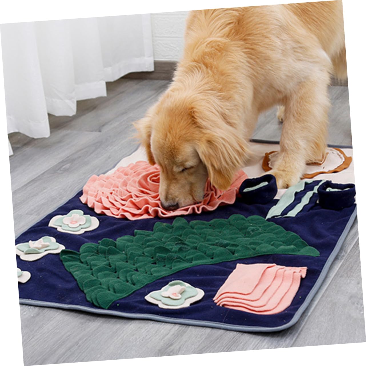 BESPORTBLE Snuffle Mat Für Hunde Futterversteckspielzeug Zur Geruchssinns Stressreduzierende Beschäftigung Geeignet Für Große Und Mittelgroße Hunde Aus Hautfreundlichem Material