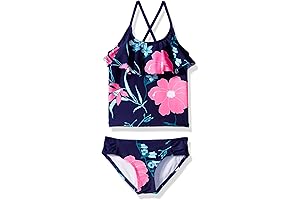 Girls Charlotte Flounce Tankini Beach Sport 2-Piece Swimsuit