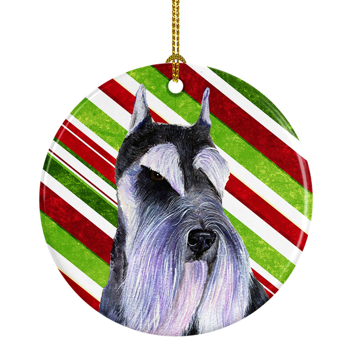 Schnauzer décoration de Noël en céramique pour illuminer votre salon pendant les fêtes