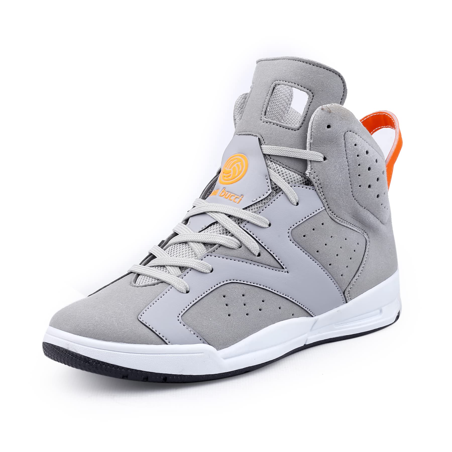 Bacca Bucci® Demon High-top Casual Shoe with Flat Outsole high Street Fashion Sneakers for Men- Grey, Size UK8 (B0BF7HX3HT) Amazon Price History, Amazon Price Tracker