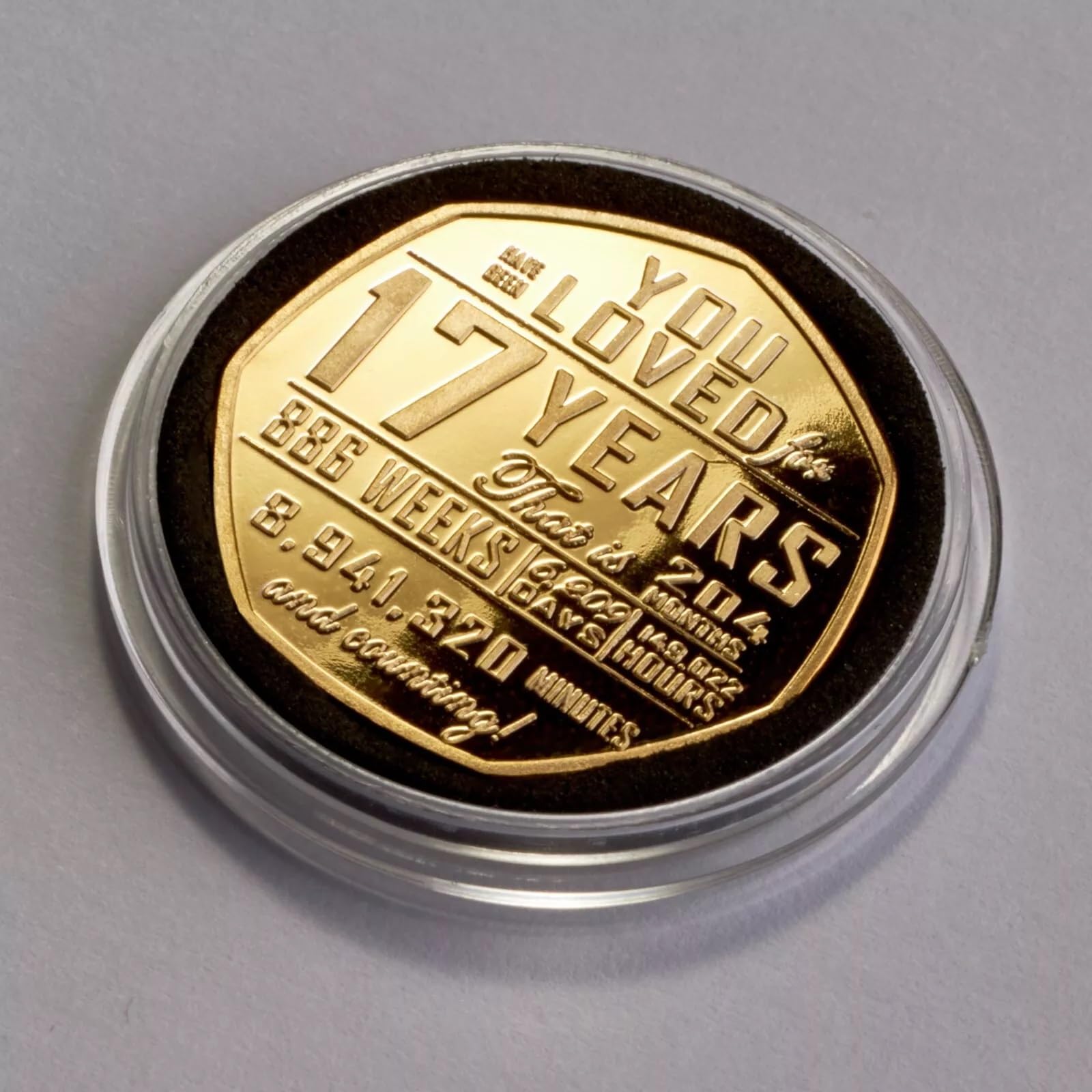 The Commemorative Coin Company 17th Birthday 24ct Gold Commemorative in Capsule. Gift/Present. 17 Years Son/Daughter