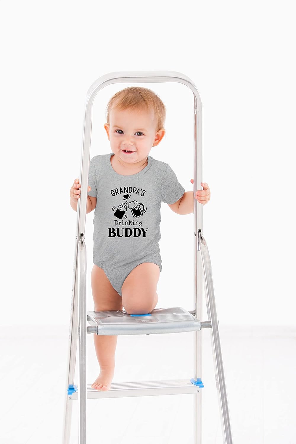 AW Fashions Grandpa's Drinking Buddy Bodysuit Funny Newborn Announcement Baby Boy Outfit Cute Girl Clothes - Image 3