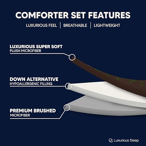 Miniatura 5 de Chic Home Bliss Garden - Juego de edredón bordado de 8 piezas, tamaño Queen, color marrón