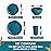 Teivio 32-Piece Kitchen Plastic Wheat Straw Dinnerware Set, Service for 8, Dinner Plates, Dessert Plate, Cereal Bowls, Cups, Unbreakable Colorful Plastic Outdoor Camping Dishes, Dark Blue