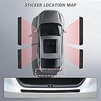 Vista 5 de Protectores de borde de puerta de automóvil de fibra de carbono, calcomanías protectoras de umbrales de puerta de automóvil antiarañazos e