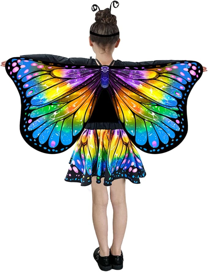 Disfraz de Mariposa para Niñas con Alas y Falda Tutu miniatura 3