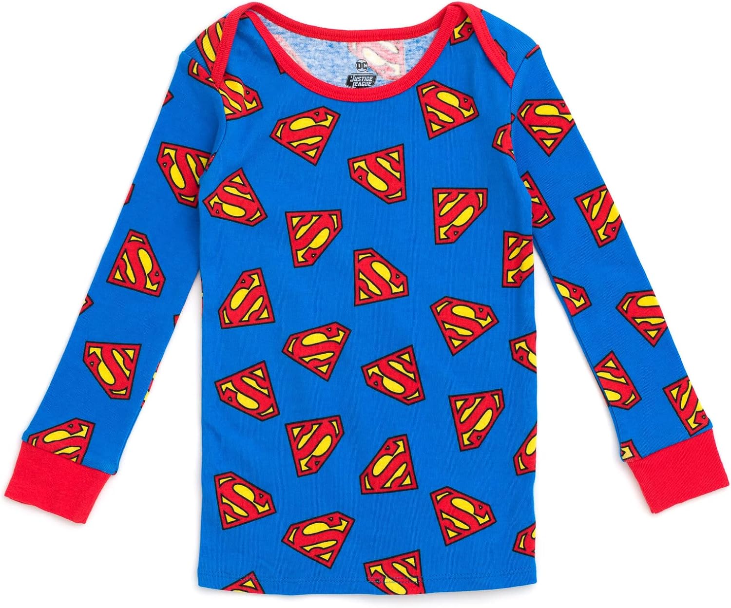 DC Comics Justice League Batman Superman Pajama Shirt and Pants Sleep Set Infant to Toddler - Image 3