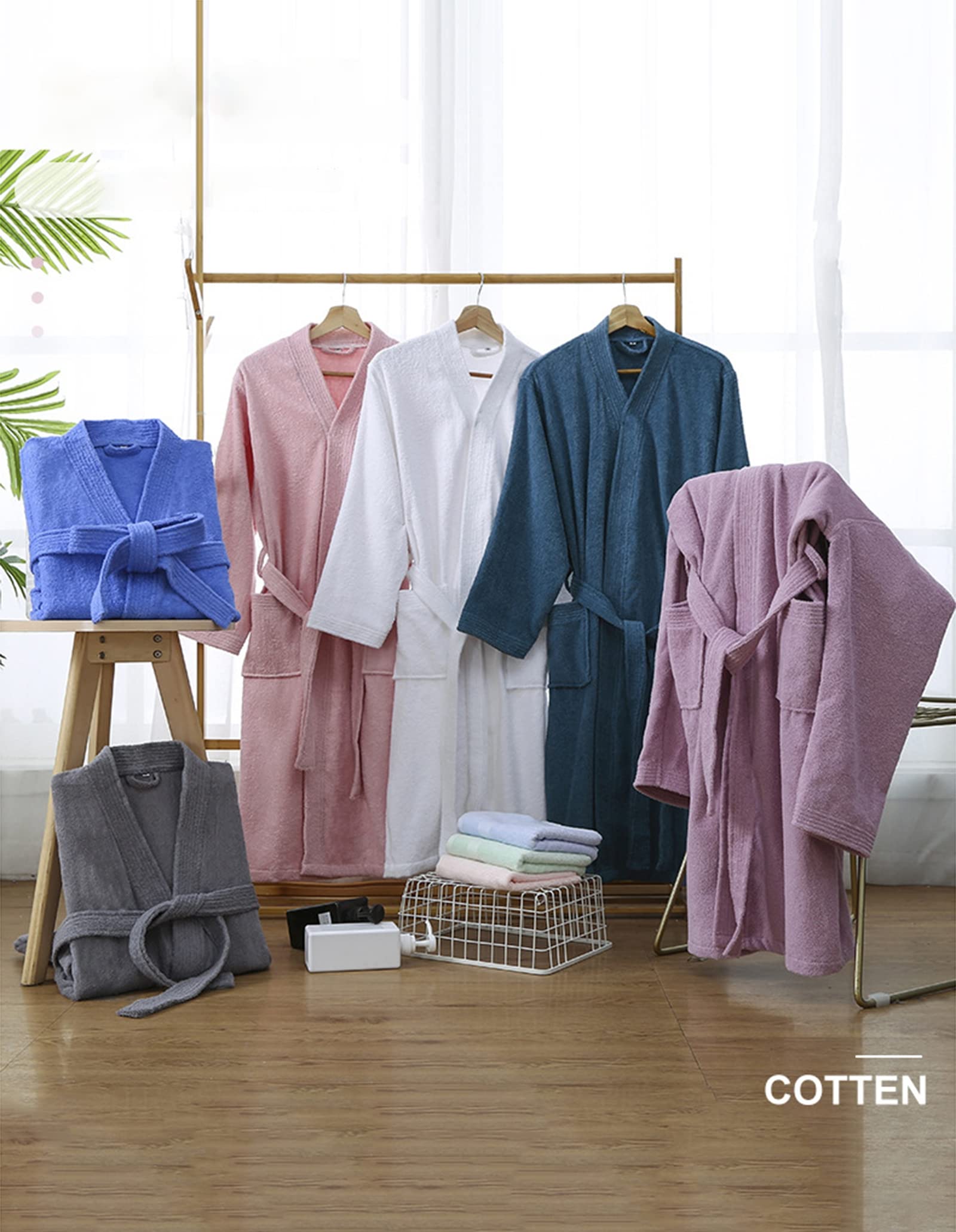 Accappatoio Da Donna, Accappatoio Sciolto Da Uomo Asciugamani Da Bagno Camicia Da Notte Sciolta Con Tasche