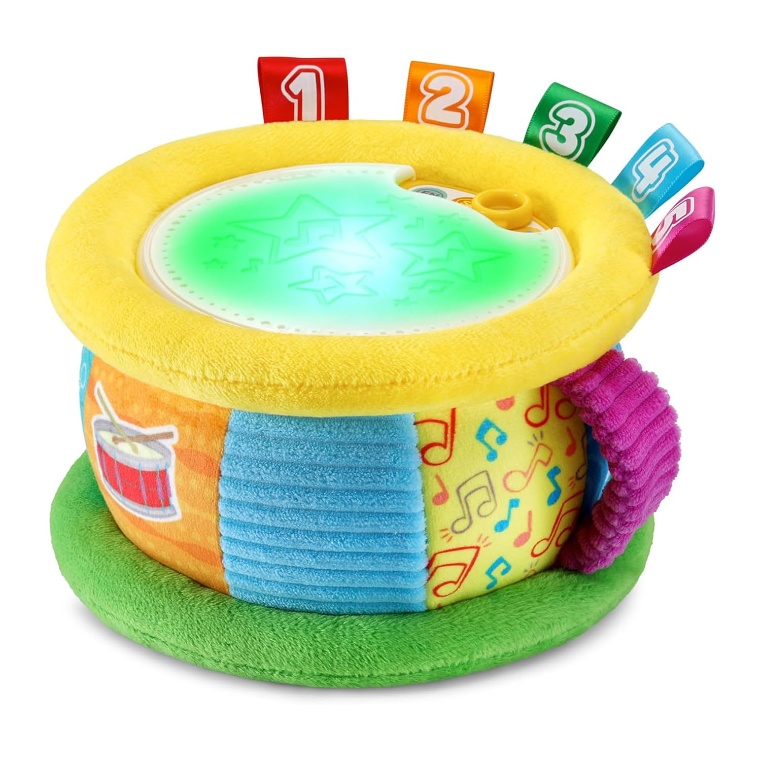 VTech Magique Tambour Lumineux, Jeu pour Enfants bilingue Italien et Anglais, 4 Modes de Jeu, Effets Lumineux, Volume réglable, arrêt Automatique, Piles incluses, 6 à 36 Mois