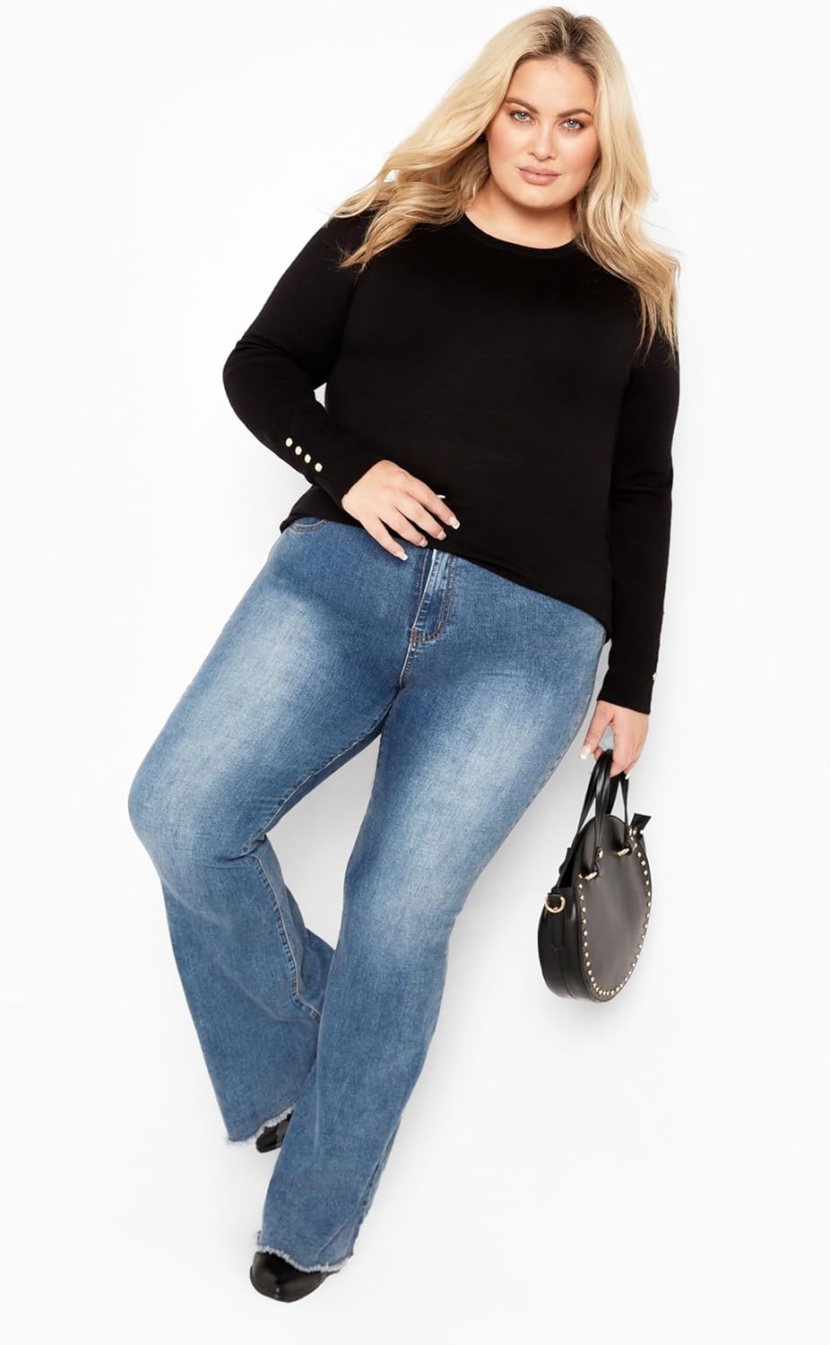 Avenue Womens Lara Button Sweater - Image 2