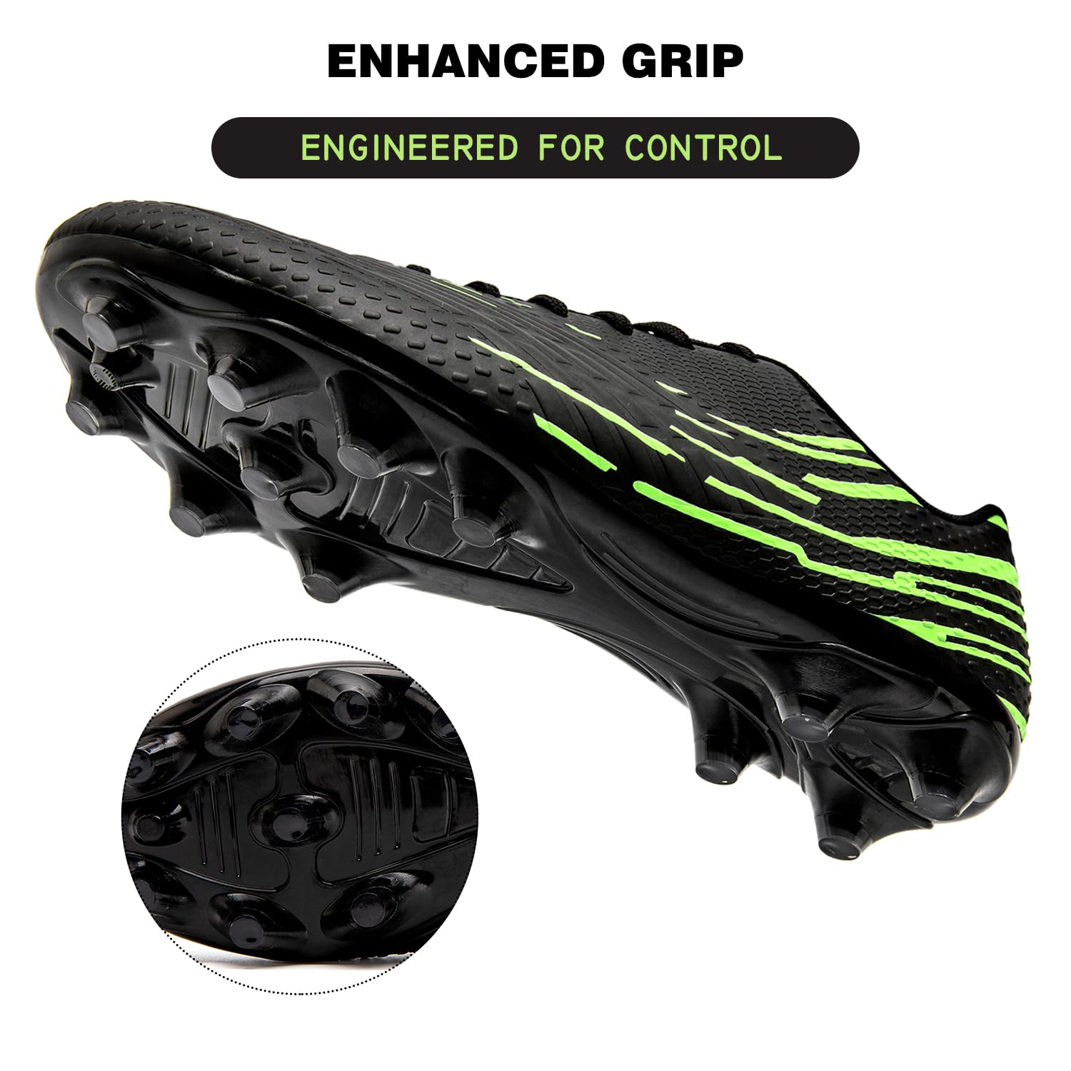 DimaiGlobal Scarpe da Calcio con Tacchetti​​ Uomo Donna Professionali Scarpe da Calcetto per Prato Artificiale Futsal e Allenamento per Interno/Esterno - Antiscivolo Junior