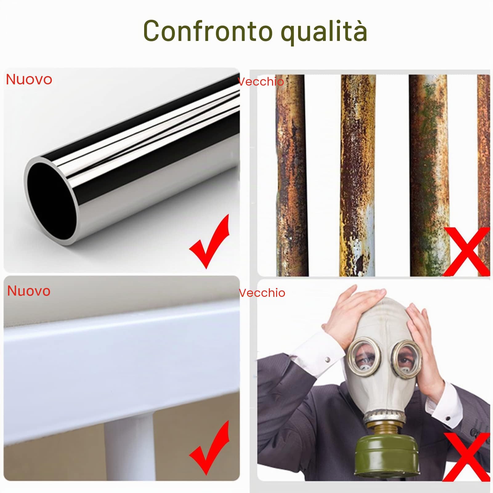 Barra di sicurezza per finestre, finestre, finestre, guardie bar, barre di sicurezza per porte e finestre, barre della finestra, protezione per finestre per bambini e animali domestici (40 x 110 cm,
