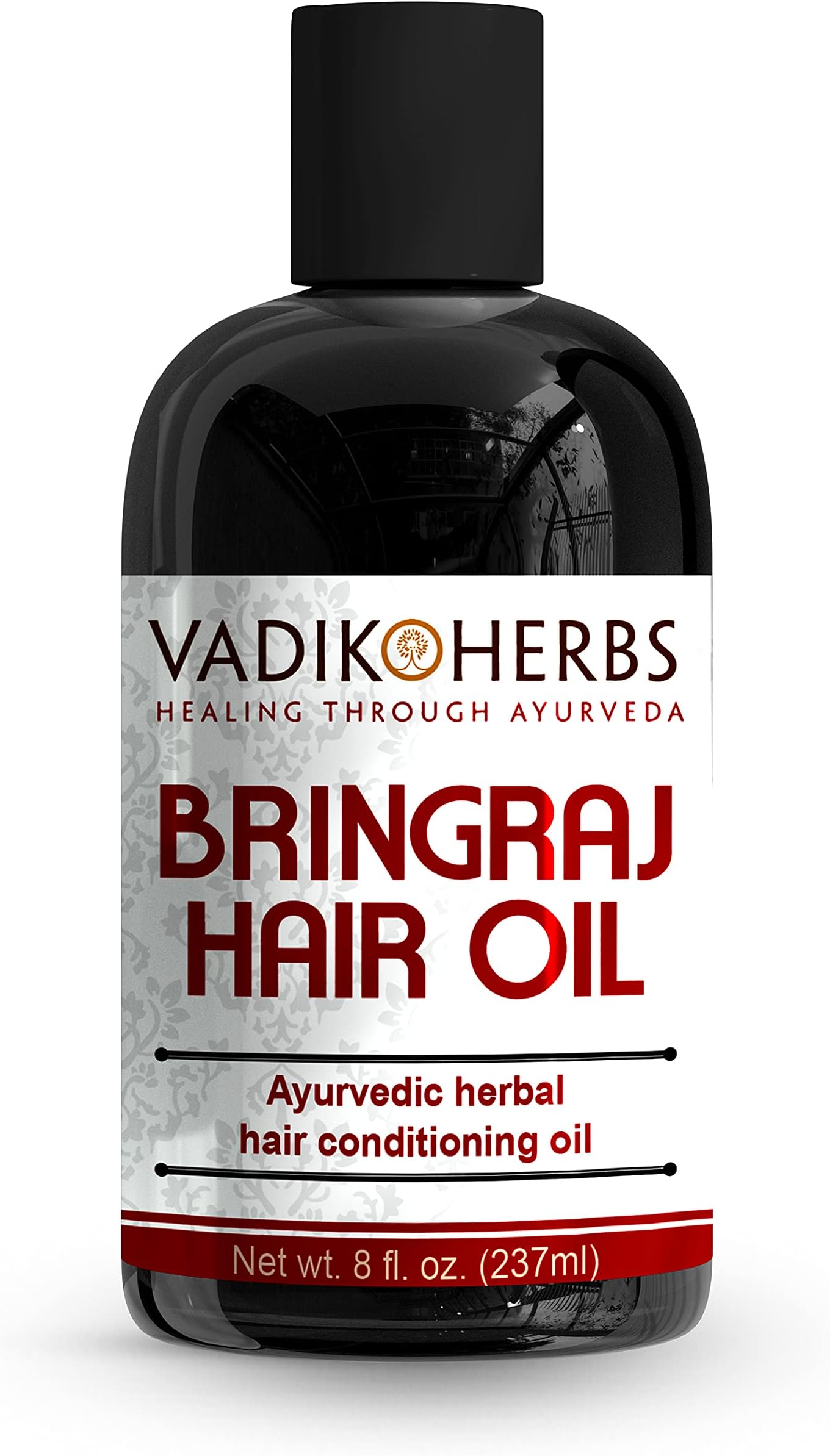 Vadik Herbs Bringraj (Bhringraj) Hair Growth and Conditioning Oil with Rosemary (8 oz) - For Hair Loss, Balding, Thinning, Beard Growth, Scalp Treatment