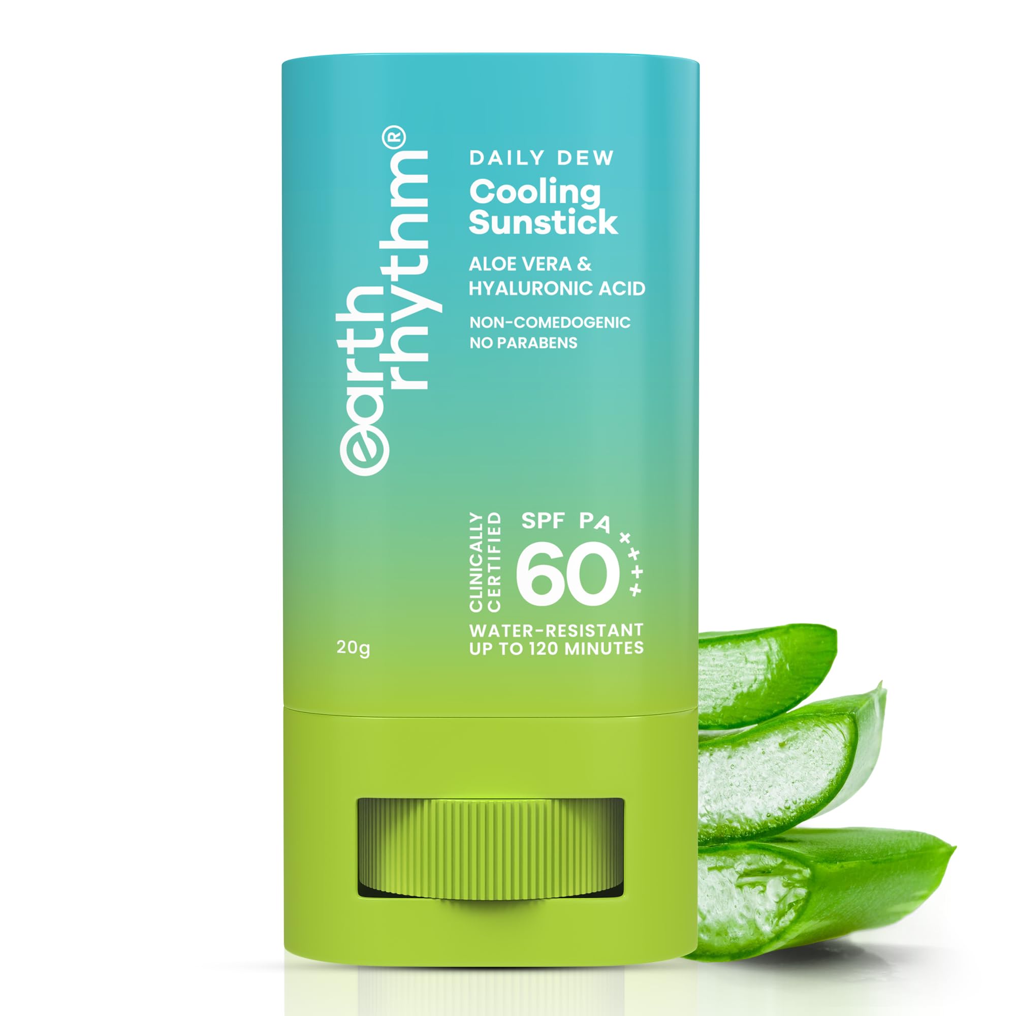 Earth Rhythm Daily Dew Cooling Sunstick SPF 60 PA ++++ Hyaluronic Acid & Aloe Vera. In Vivo Tested-image-33