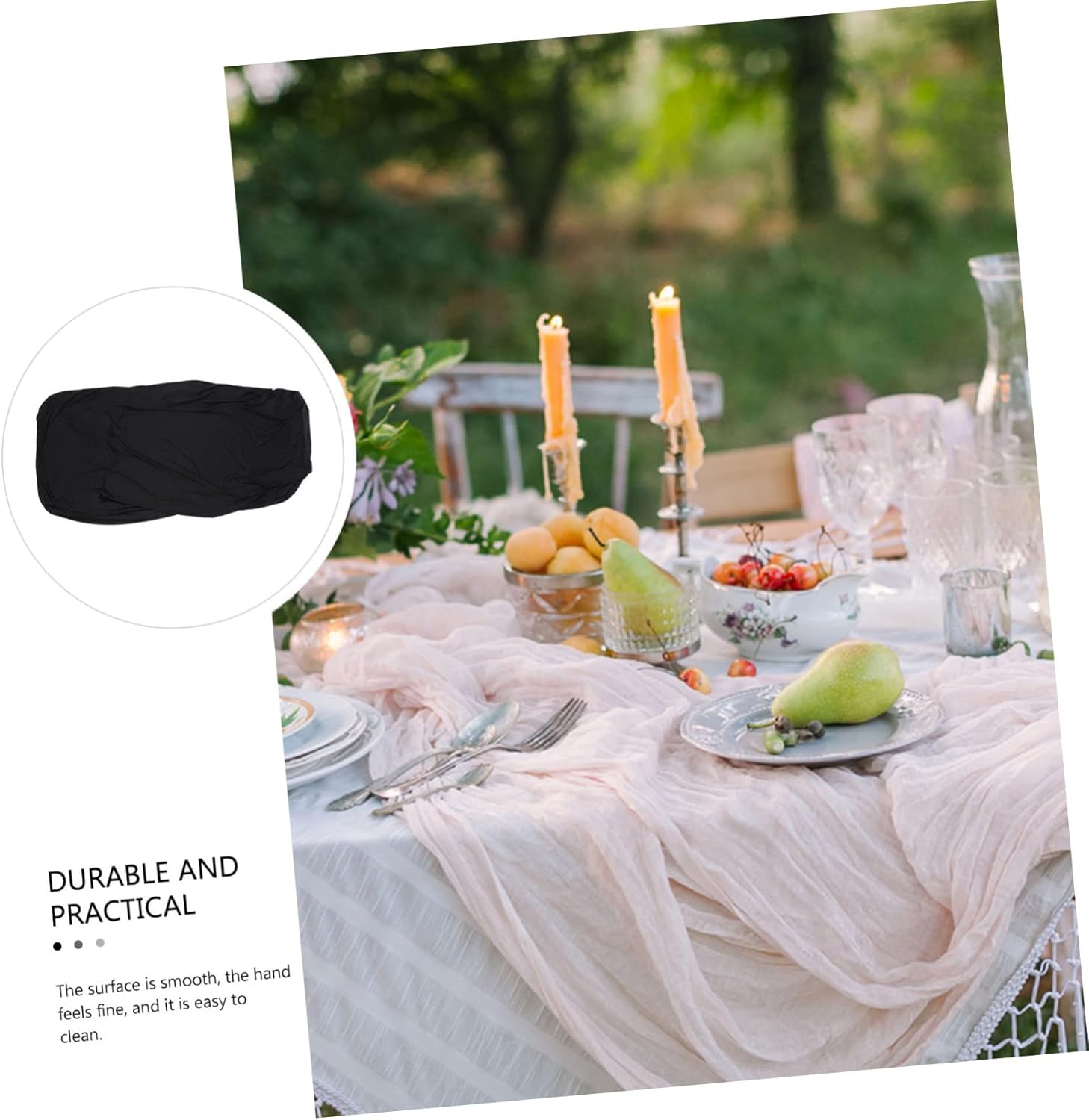 Elastic Tablecloth for Wedding and Banquet Events Stretch Table Cover for Hotel and Party Use Stain and Wrinkle Resistant Fit Lightweight and Portable