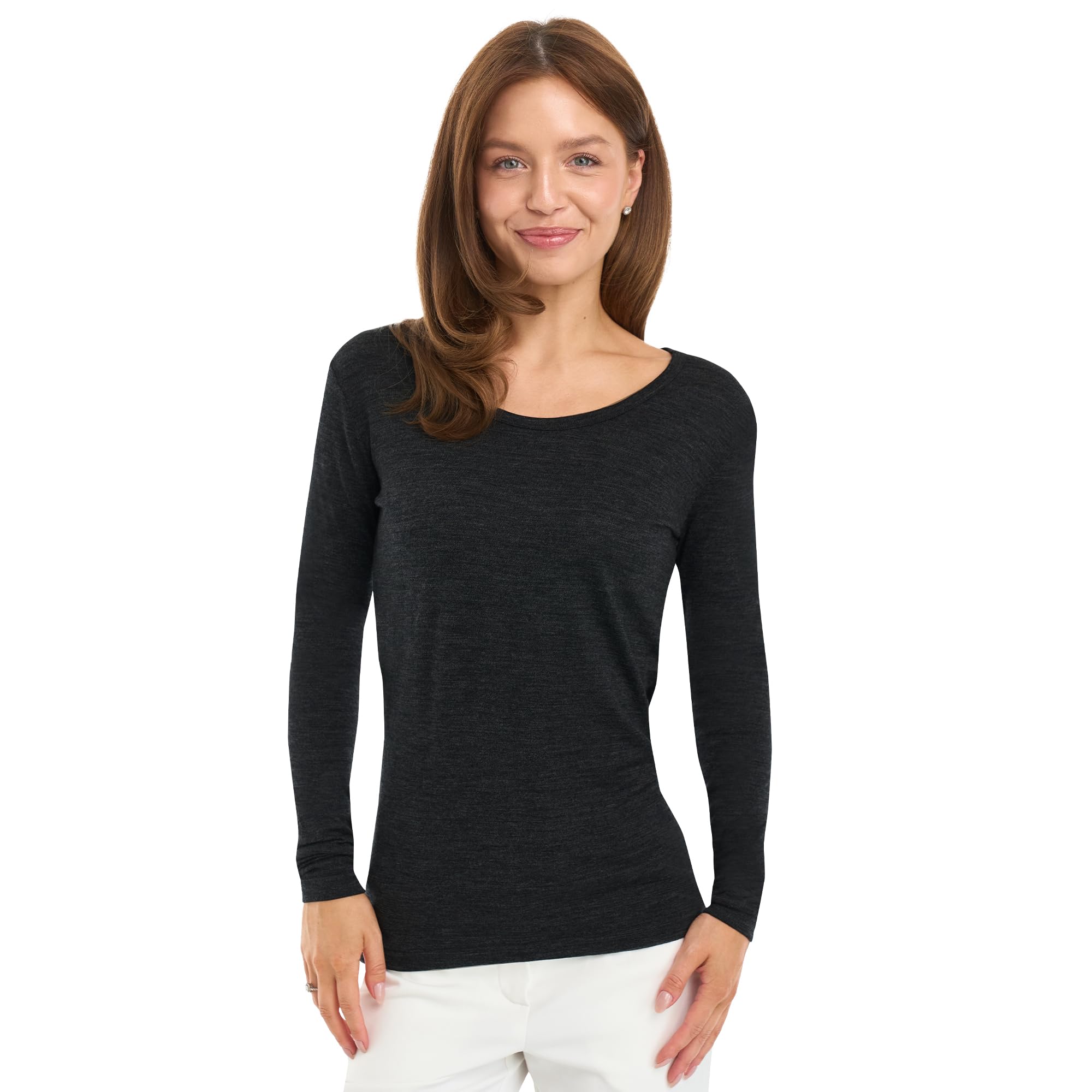 100% Merino Wool Base Layer Women - Thermal Merino Wool Shirt Women