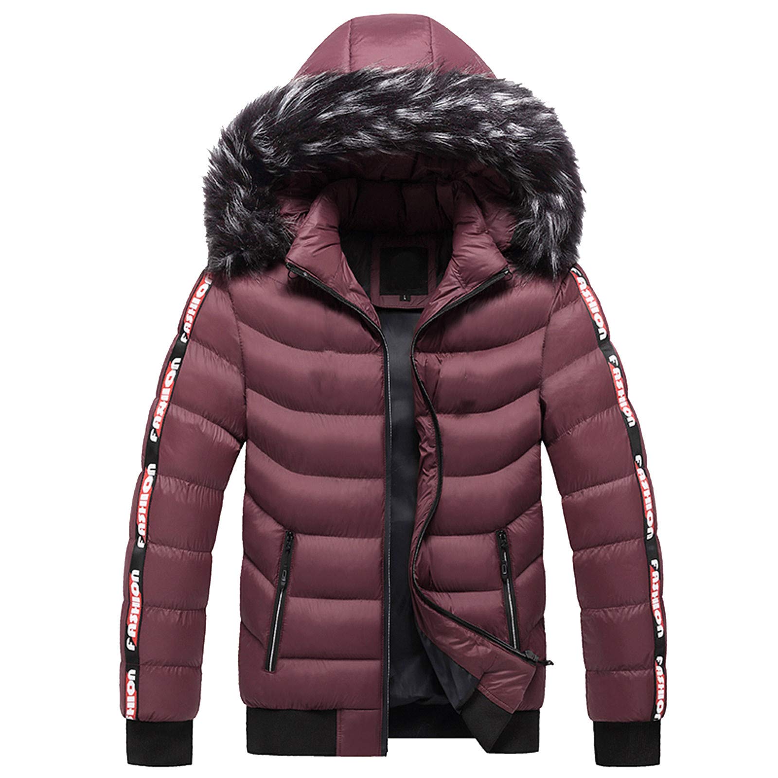 GenericMen Winter Warm Hooded Softshell for Windproof Soft Coat Shell Jacket Winter Plus Size Coats for Men