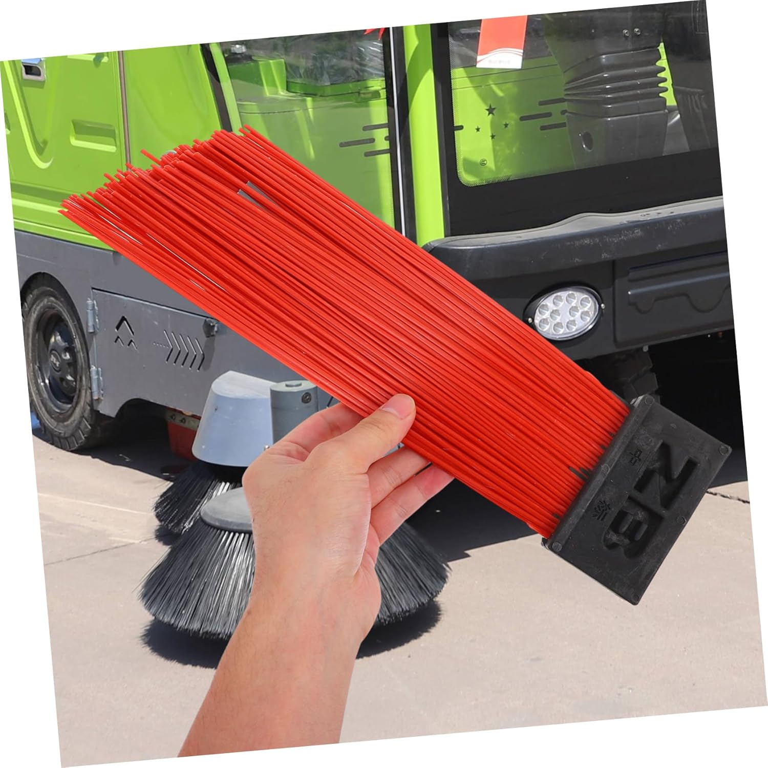 Unomor 4pcs Heavy Duty Broom Head Wide Broom for Outdoor Cleaning Replacement Dust Cleaning Sweeper Brush